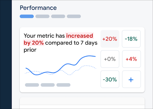 una imagen del tablero de métricas en el tablero de Firebase Performance Monitoring