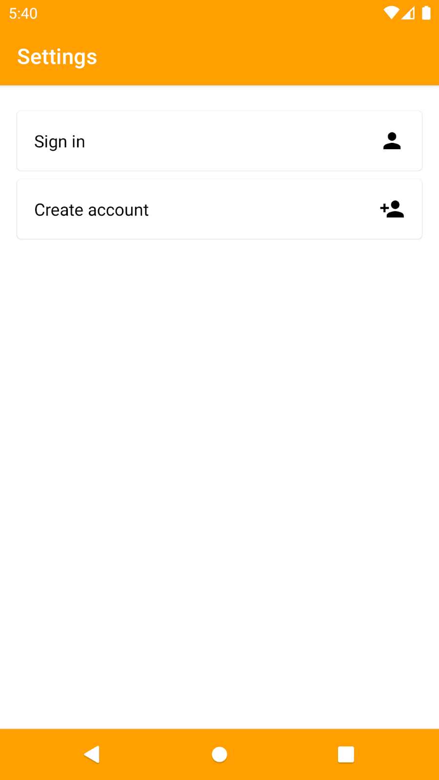 Schermata delle impostazioni di Crealo