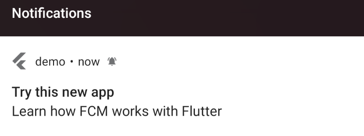 Ảnh chụp màn hình bị cắt của một thông báo xuất hiện trong khay thông báo của Android