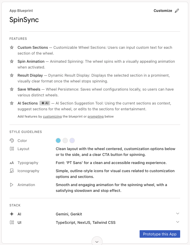 Blueprint for the app