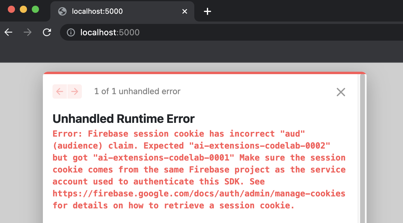 Un error de sesión de cookies