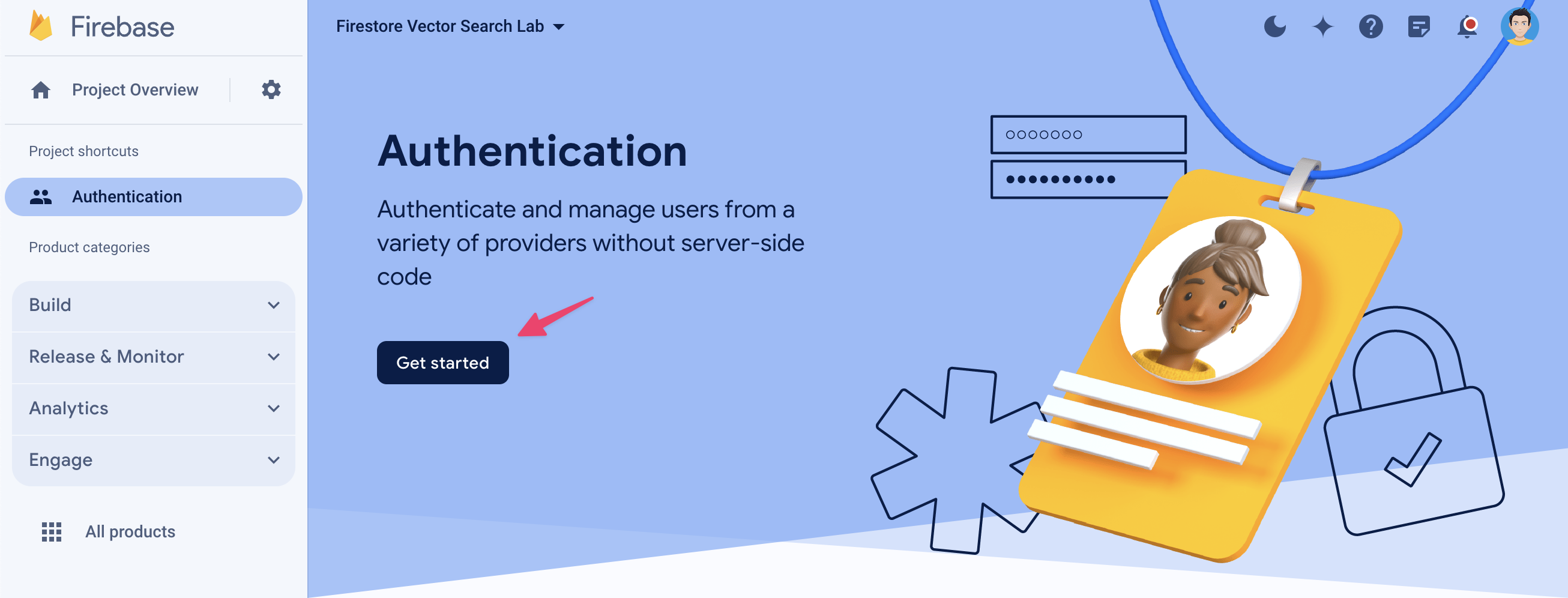 Firebase Authentication の有効化