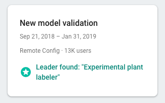 Scheda del risultato del test A/B