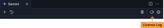 Symbol für den Lizenzprotokoll in der Chat-Kopfzeile
