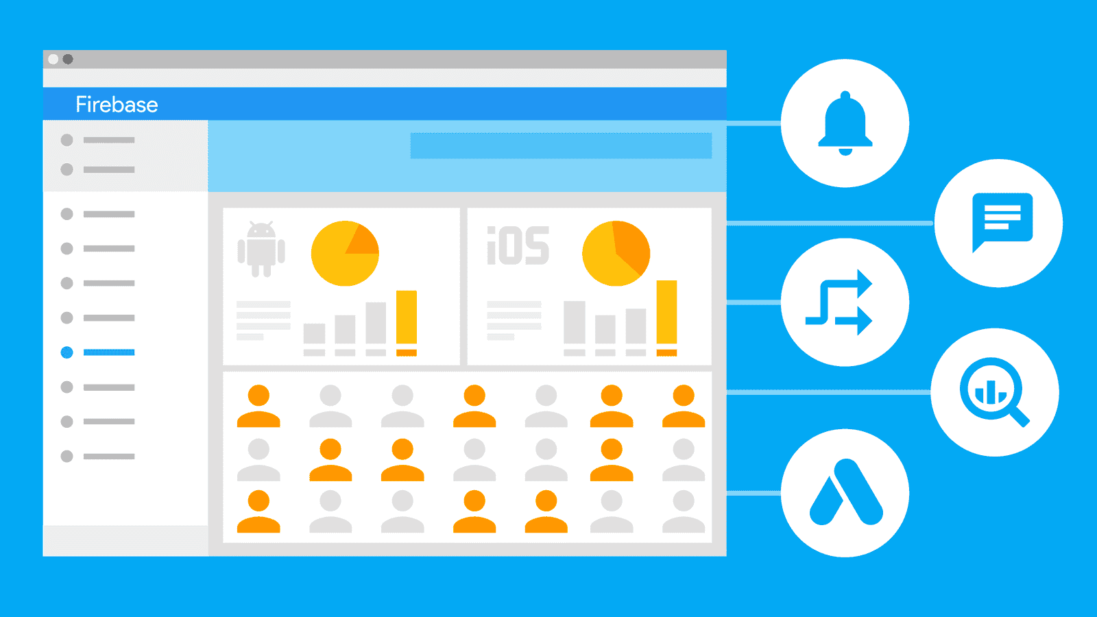 Ilustración del panel de Analytics