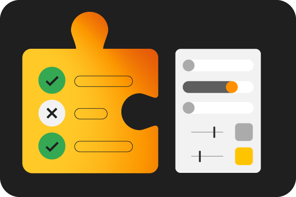 Ilustração de extensões configuráveis