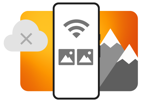 Layar ponsel menampilkan status offline