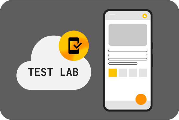 Laptop com o Test Lab na tela